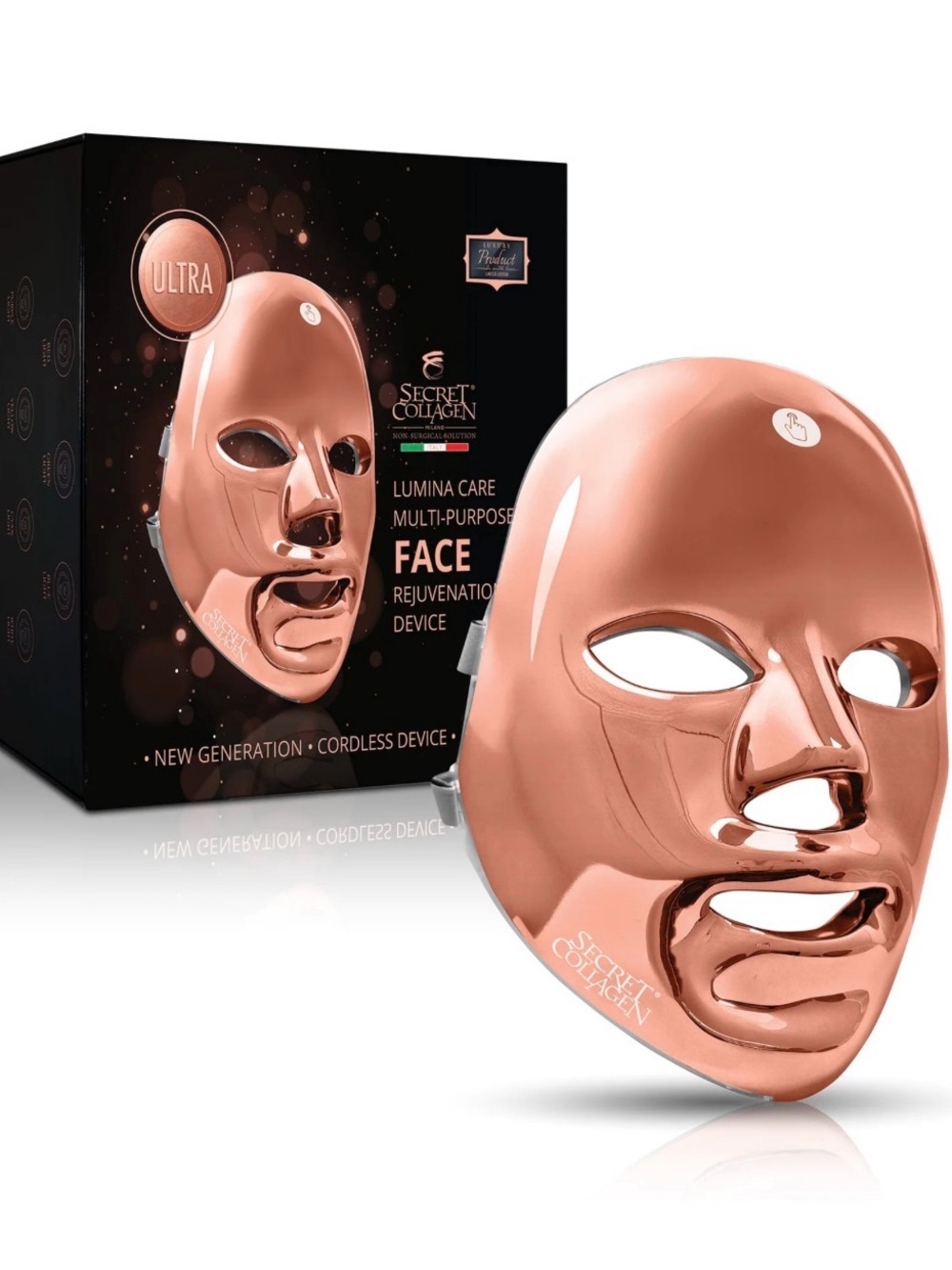 Rose Gold LED Face Rejuvenation Mask